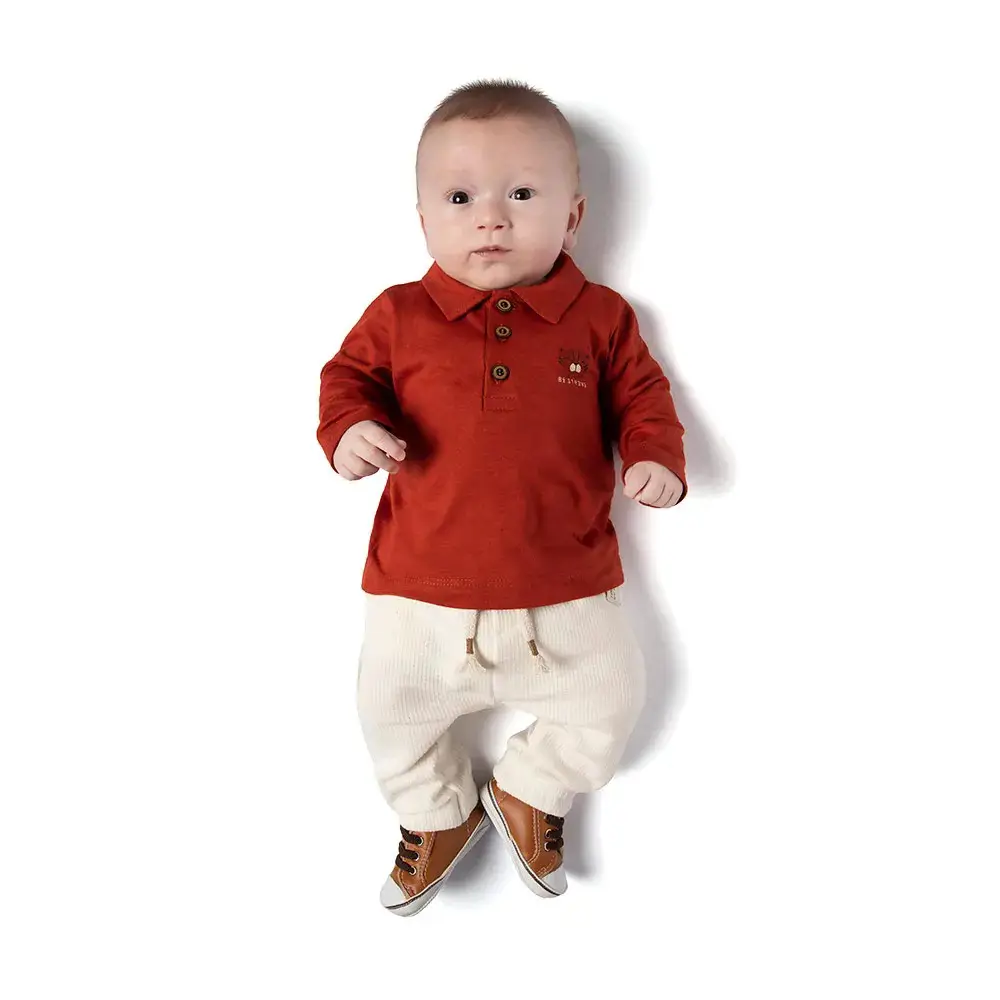 CONJ. POLO MEIA MALHA E CALCA MOLETINHO ECO